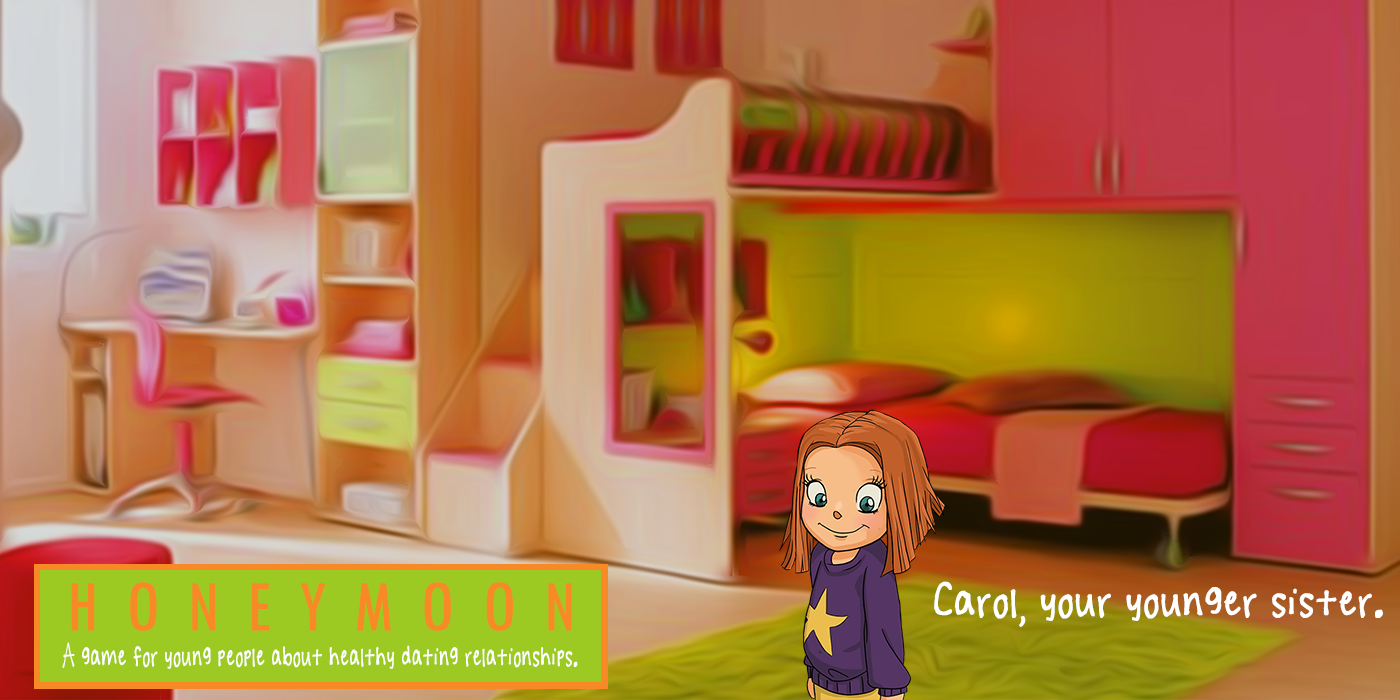 Screenshot from Honeymoon, a video game for the prevention of teen dating violence.